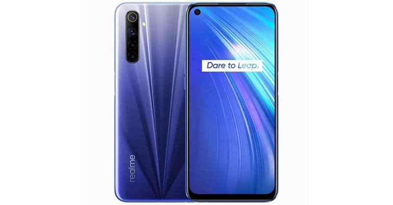 Realme 6 azul.