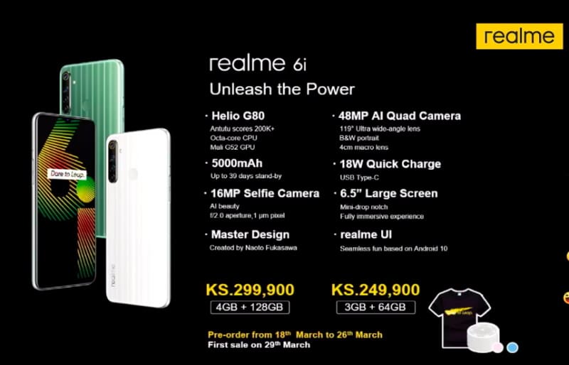 Realme 6i é lançado como o primeiro smartphone do mundo com o Helio G80 realme 6i ficha tecnica
