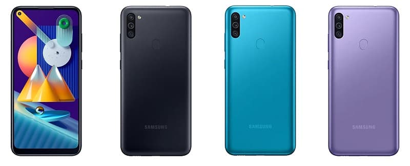 Galaxy M11 tem especificações e design revelados em site da Samsung Galaxy M11 cores.
