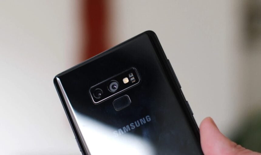 Traseira Galaxy Note 9 preto.