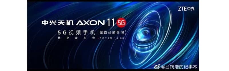 ZTE Axon 11 será lançado em 23 de março com conectividade 5G ZTE Axon 11 5G data de lançamento