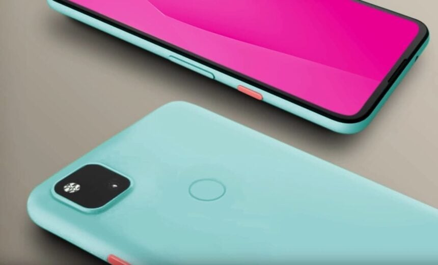 Google Pixel 4a azul.