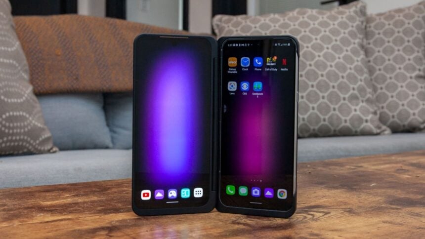lg v60 thinq duas telas