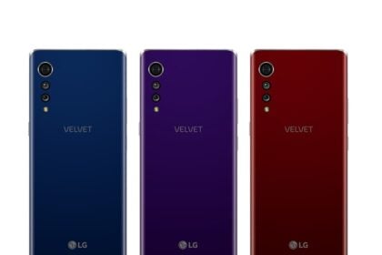 LG Velvet três cores.