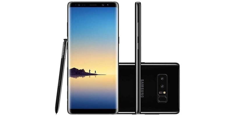 Galaxy Note 8 começa a receber atualização de segurança de abril Galaxy Note 8 preto.