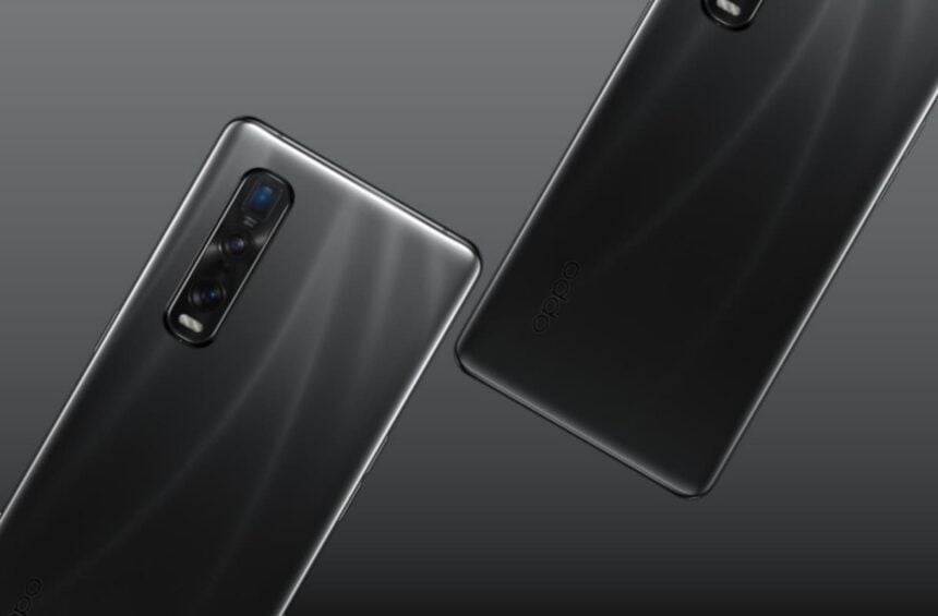 Oppo Find X2 preto traseira.