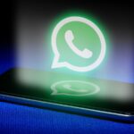 WhatsApp logo.