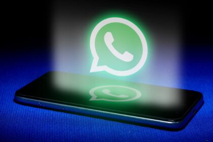 WhatsApp logo.