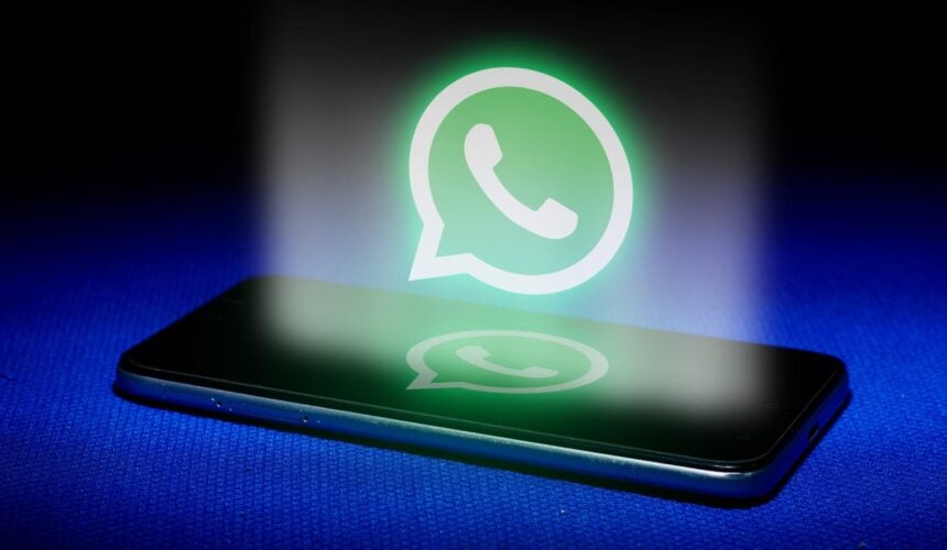 WhatsApp logo.