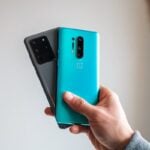 Galaxy S20 Ultra cinza e OnePlus 8 Pro azul.