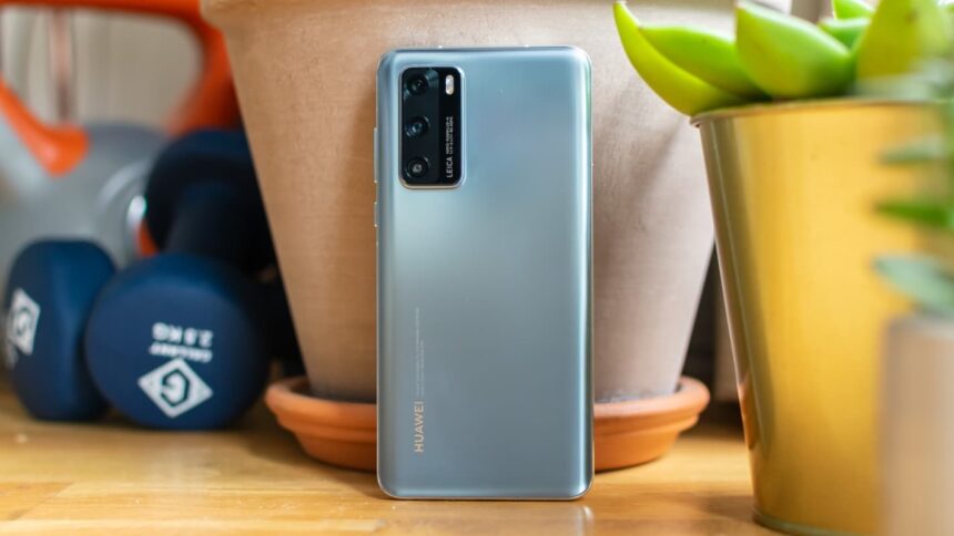 Parte traseira do Huawei P40.