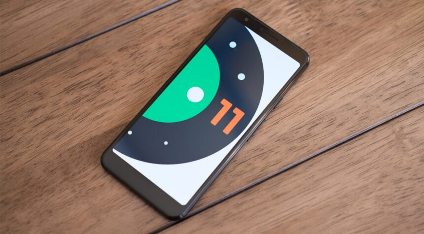 Smartphone com Android 11.