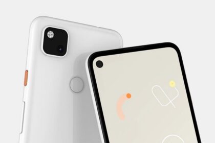 Google Pixel 4a branco.