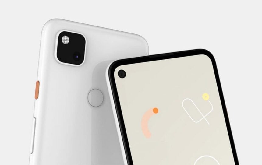 Google Pixel 4a branco.