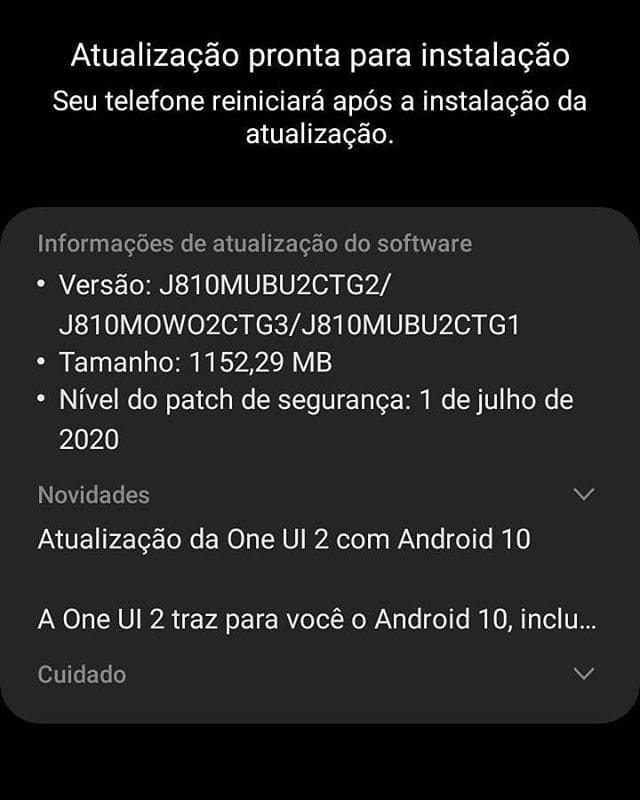 Galaxy J8 recebe atualização do Android 10 com a One UI 2.0 no Brasil galaxy j8 android 10 brasil