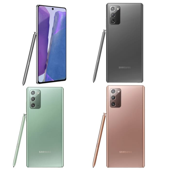 Galaxy Note 20 e Buds Live: Preço dos produtos são revelados galaxy note 20 cores