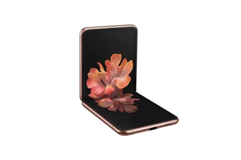 galaxy z flip 5g bronze tela