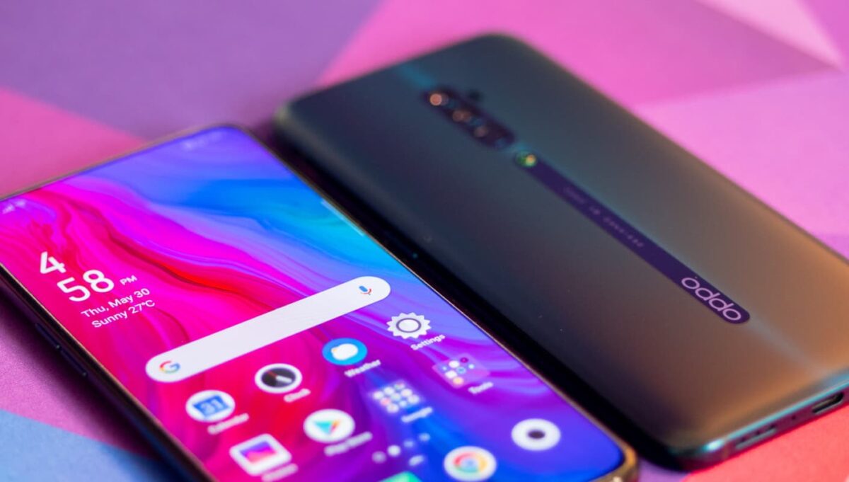 Oppo Reno 10x Zoom tela e traseira.