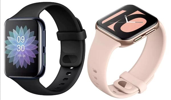 oppo watch preto e rose