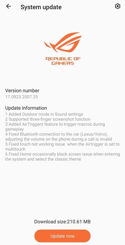 rog phone 3 asus update