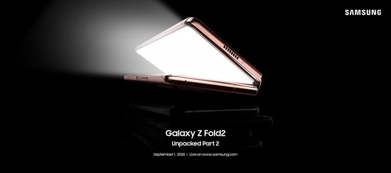 Samsung Galaxy Z Fold 2 data de lançamento oficial.