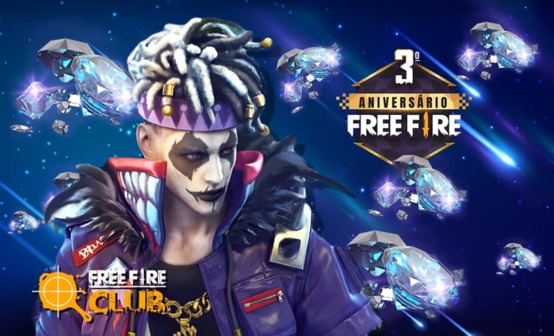 free fire terceiro aniversario