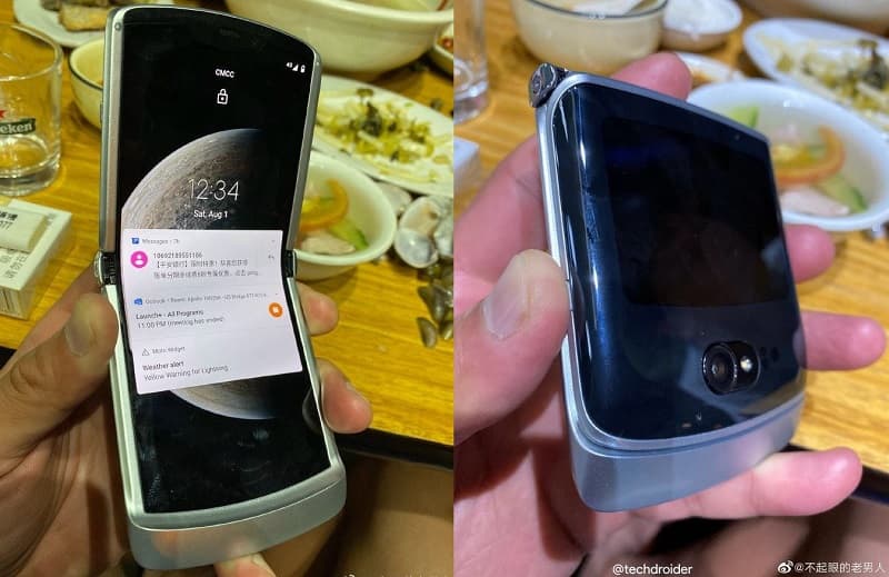 Motorola Razr 5G tem design revelado em vazamento de fotos reais Motorola Razr 5G imagens vazadas.