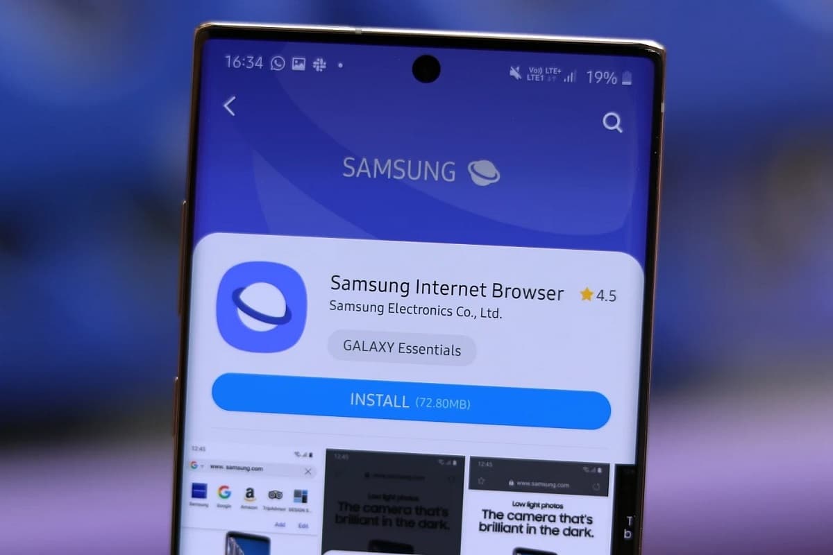 Samsung Internet update.