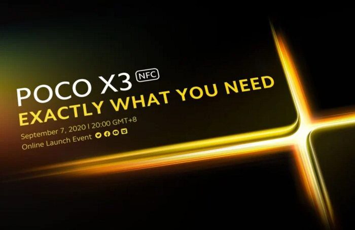 Poco X3 NFC será lançado oficialmente em evento no dia 7 de setembro poco x3 nfc data de lancamento