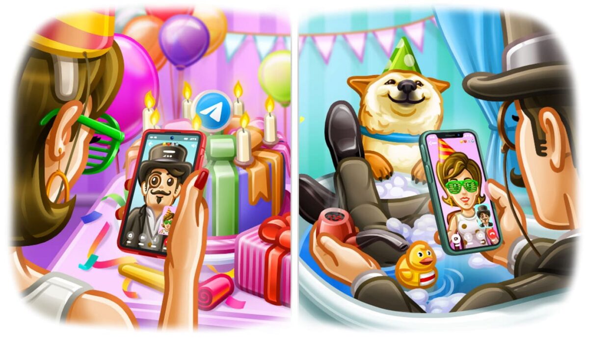 telegram aniversario 7 anos