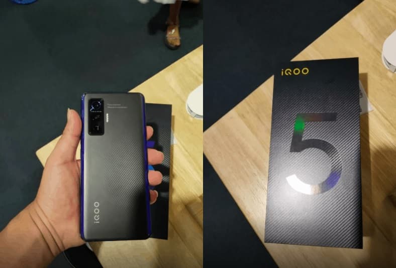 Vivo iQOO 5 Pro tem design revelado em vazamento de imagens reais Traseira e caixa do Vivo iQOO 5 Pro.