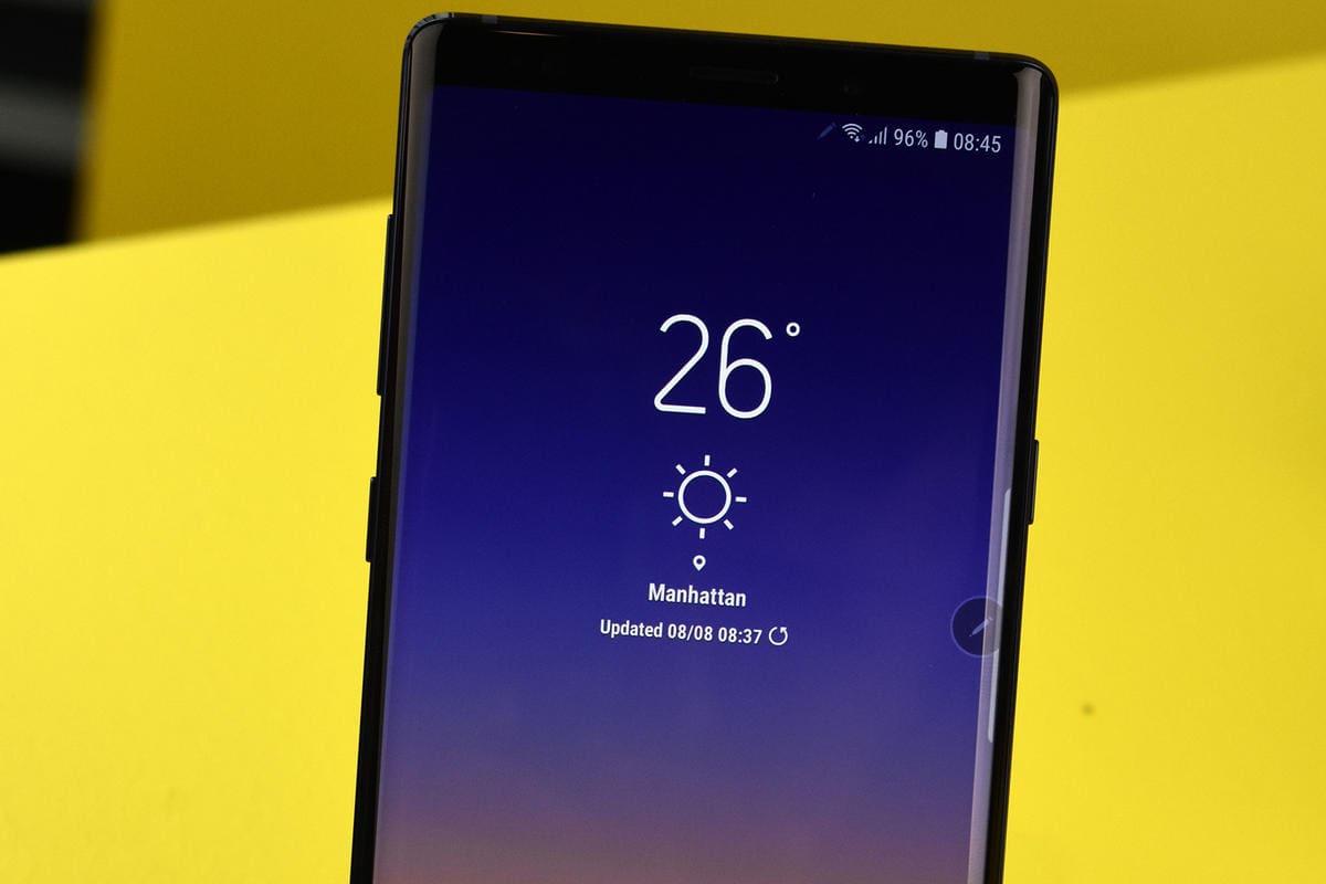 galaxy note 9 atualizacao setembro