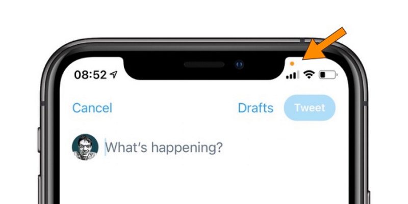 iOS 14: Saiba o que é o icone laranja que aparece ao lado da bateria ios 14 bolinha laranja