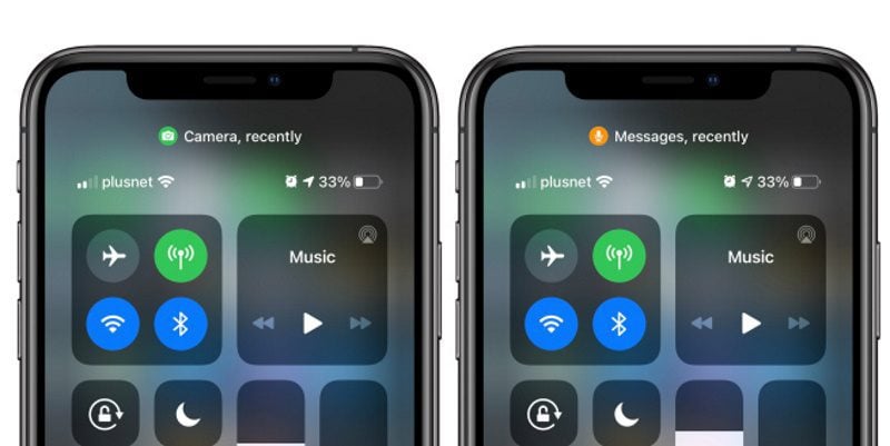 iOS 14: Saiba o que é o icone laranja que aparece ao lado da bateria ios 14 central de controle