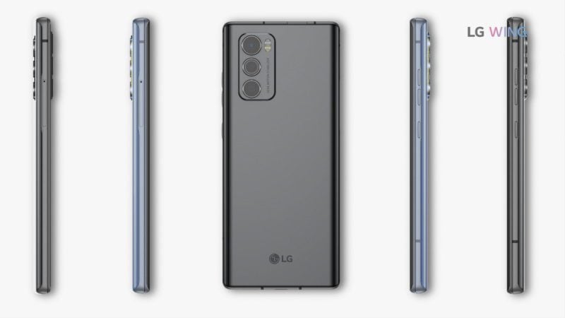 LG Wing é oficializado com tela giratória e três câmeras traseiras lg wing design