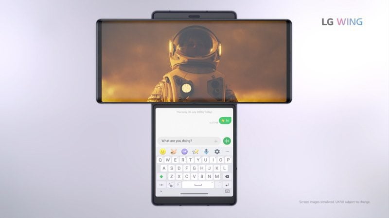 LG Wing é oficializado com tela giratória e três câmeras traseiras lg wing videos