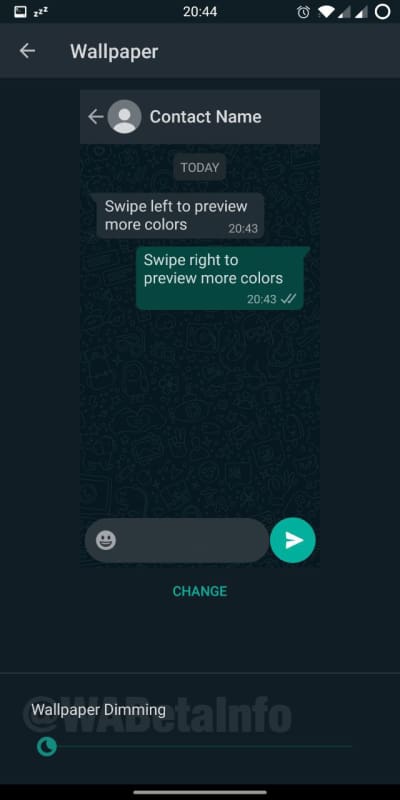 wallpaper dimming whatsapp beta