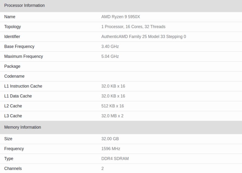 AMD Ryzen 9 5950X com 16 núcleos alcança 5 GHz em benchmarks benchmark ryzen 9 5950x
