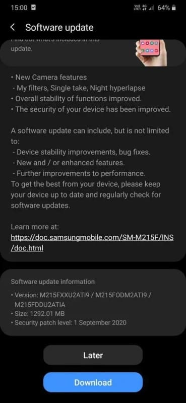 Samsung Galaxy M21 e M31 recebem atualização para a One UI 2.1 galaxy m21 one ui 2.1