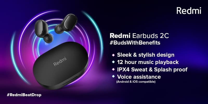 Redmi EarBuds 2C é apresentado com proteção contra suor e mais redmi earbuds 2c oficial