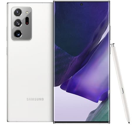 Galaxy Note 20 Ultra recebe pacote de segurança de outubro no Brasil Samsung Galaxy Note 20 Ultra branco.