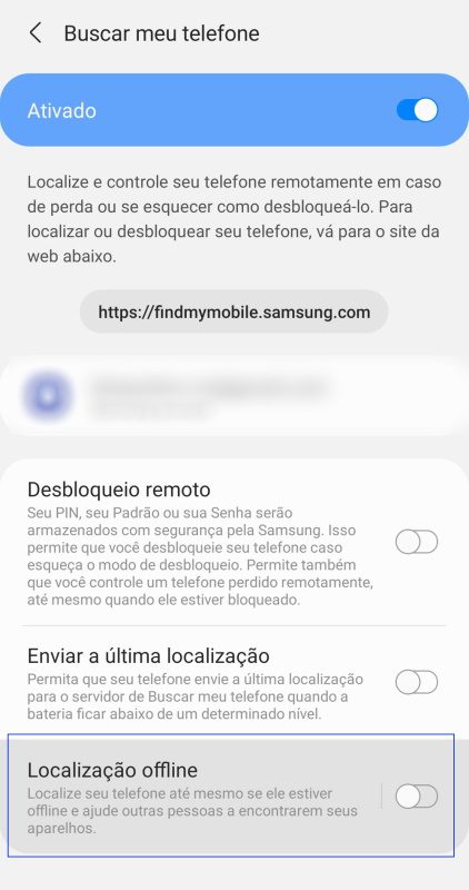 Samsung Brasil disponibiliza opção 'Buscar meu telefone' offline samsung buscar meu telefone offline