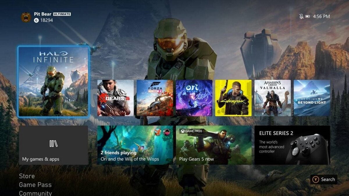 xbox ui home