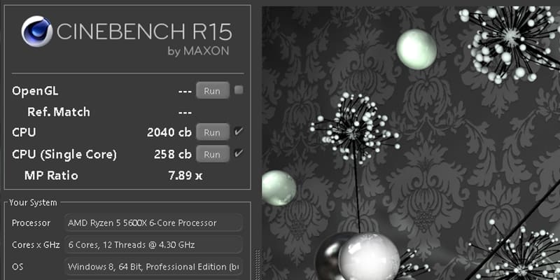 cinebench r15 benchmark ryzen 5 5600x