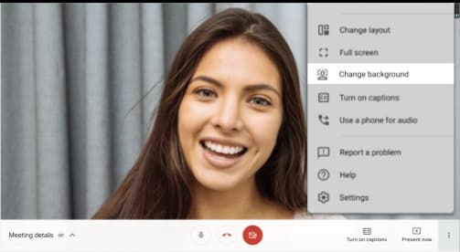 Google Meet ganha novo recurso que permite trocar a imagem de fundo Google Meet ganha novo recurso na versão web.