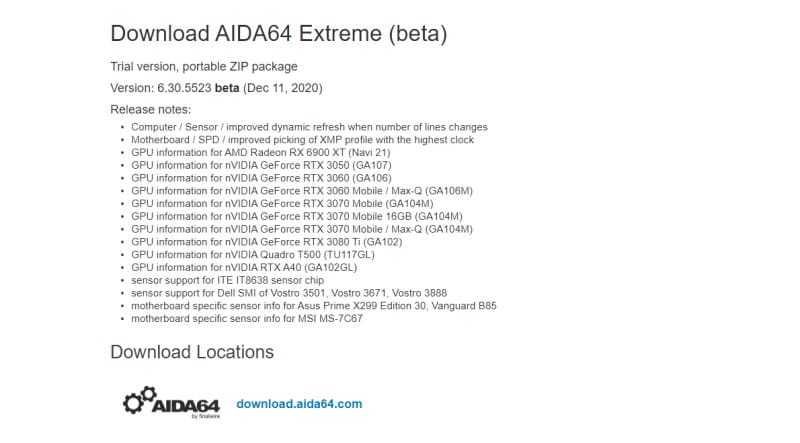 RTX 3080 Ti, 3060, 3050 e versões mobile são confirmadas pelo AIDA64 aida64 novas placas nvidia