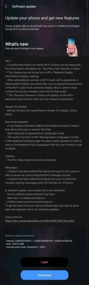 Galaxy A50 e A90 recebem atualização para a One UI 2.5 na Ásia changelog da atualizacao da one ui 2.5