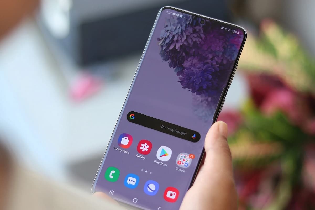 Galaxy S20 Plus tela.
