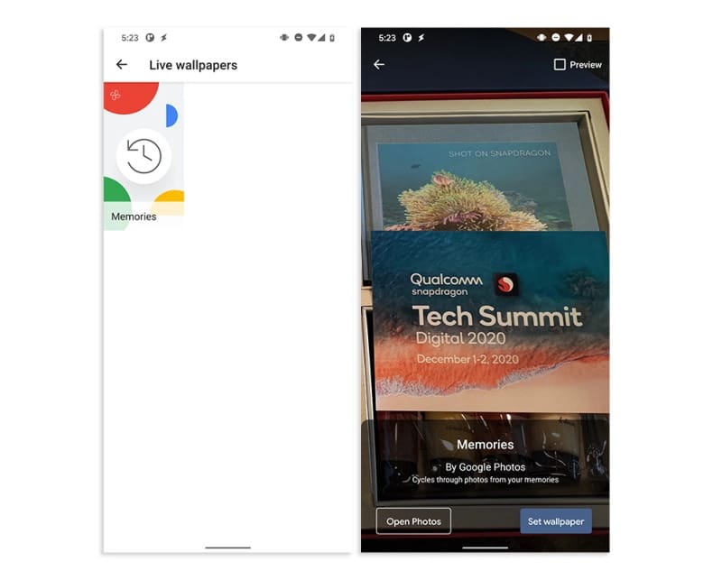 Google Fotos ganha atualização com papel de parede ao vivo live wallpaper google fotos