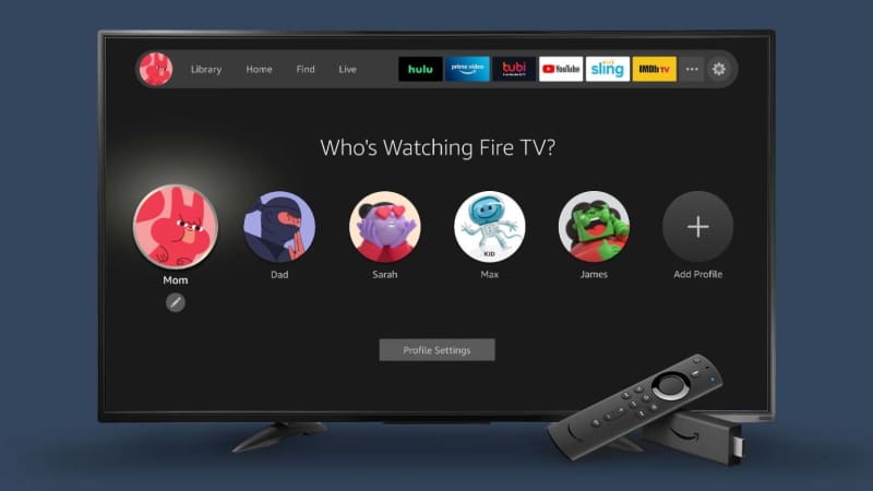 perfis fire stick tv